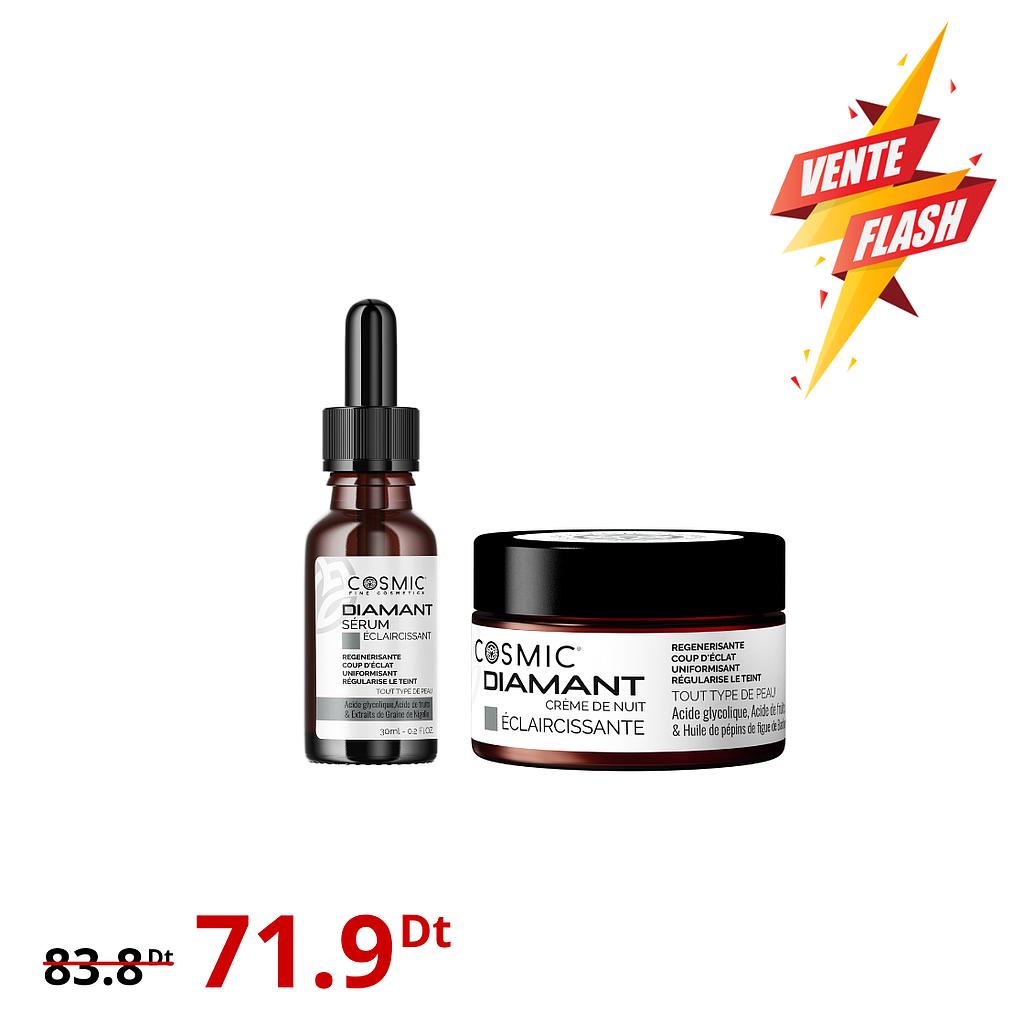 Pack Sérum Éclaircissant + Crème de Nuit Diamant (VENTE FLASH)