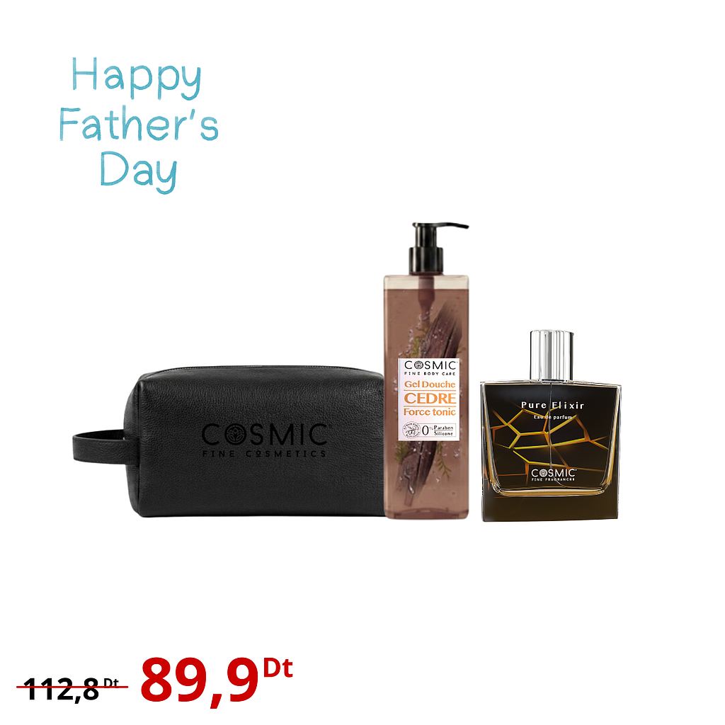 Pack Parfum Pure Elixir + Gel Douche Cedre+SAC