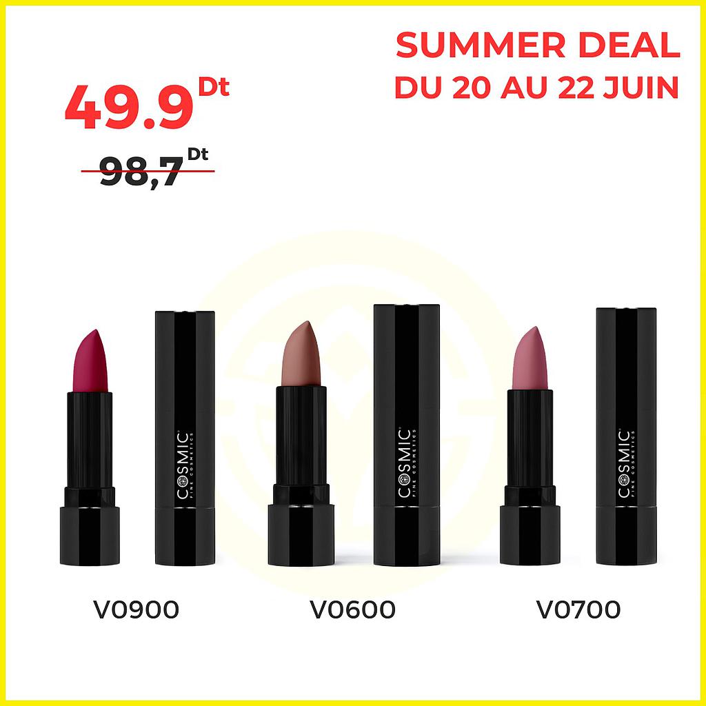 Pack (Rouge à levre v700+Rouge à levre v900+Rouge à levre V600)